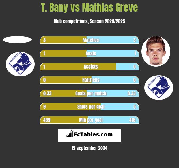 T. Bany vs Mathias Greve h2h player stats