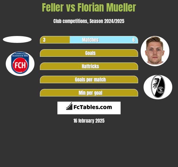 Feller vs Florian Mueller h2h player stats