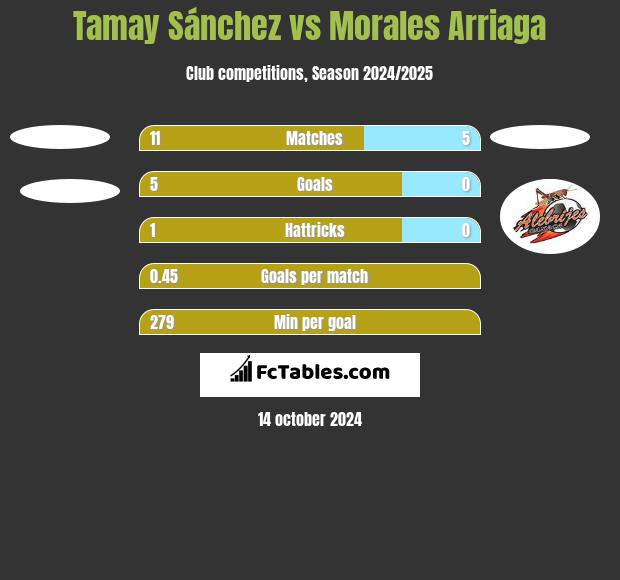 Tamay Sánchez vs Morales Arriaga h2h player stats