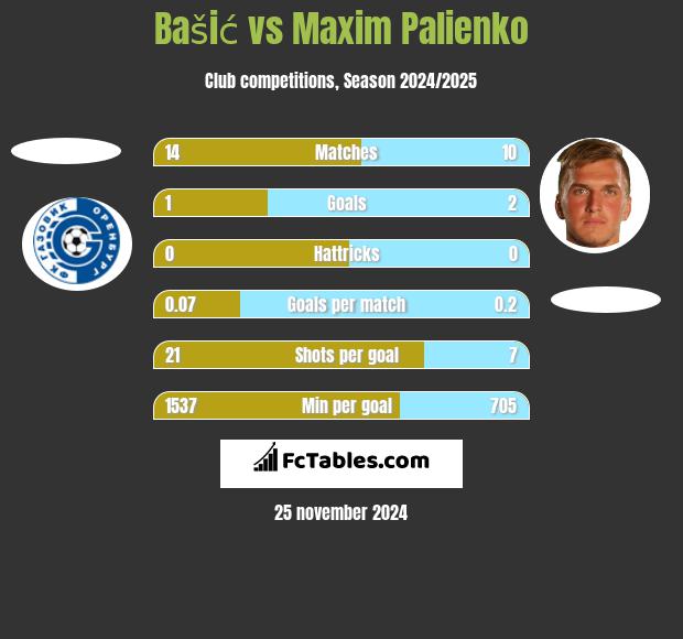 Bašić vs Maxim Palienko h2h player stats