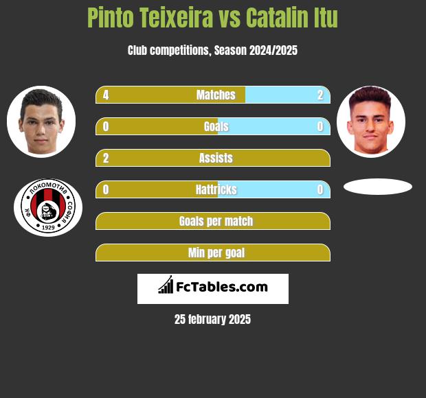 Pinto Teixeira vs Catalin Itu h2h player stats