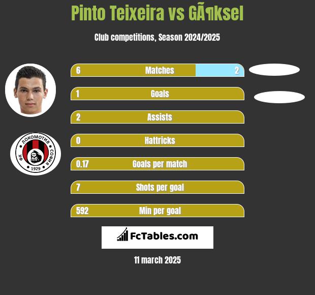 Pinto Teixeira vs GÃ¶ksel h2h player stats