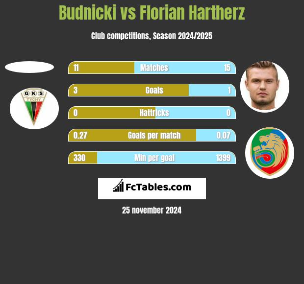 Budnicki vs Florian Hartherz h2h player stats