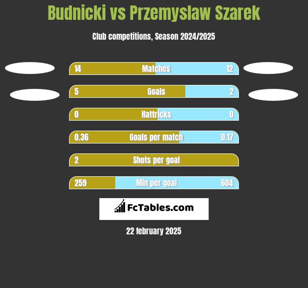 Budnicki vs Przemyslaw Szarek h2h player stats