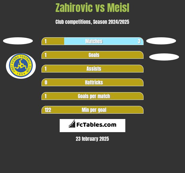 Zahirovic vs Meisl h2h player stats