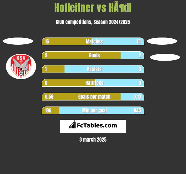 Hofleitner vs HÃ¶dl h2h player stats