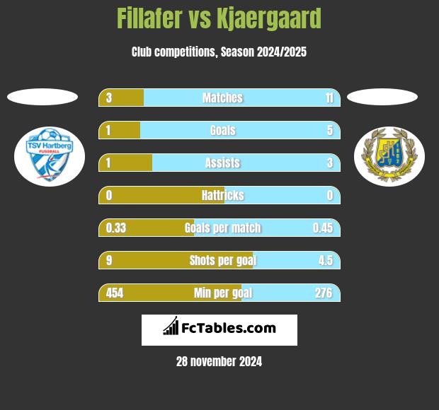 Fillafer vs Kjaergaard h2h player stats