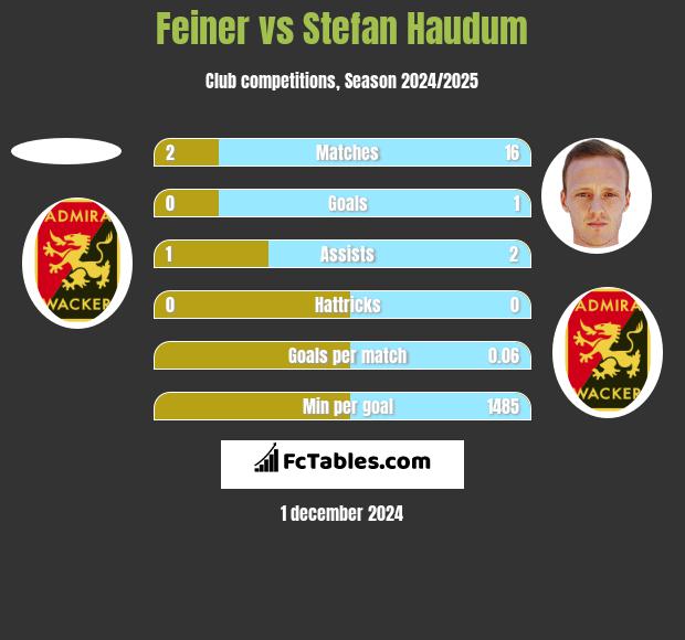 Feiner vs Stefan Haudum h2h player stats