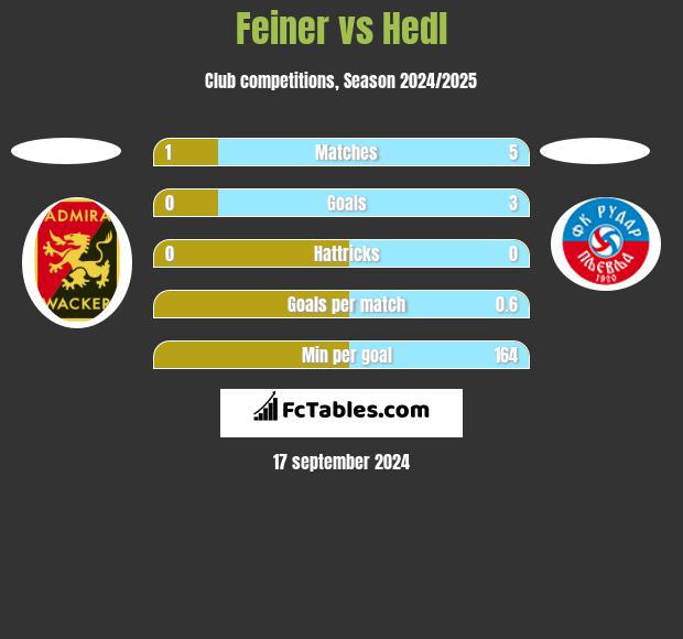 Feiner vs Hedl h2h player stats