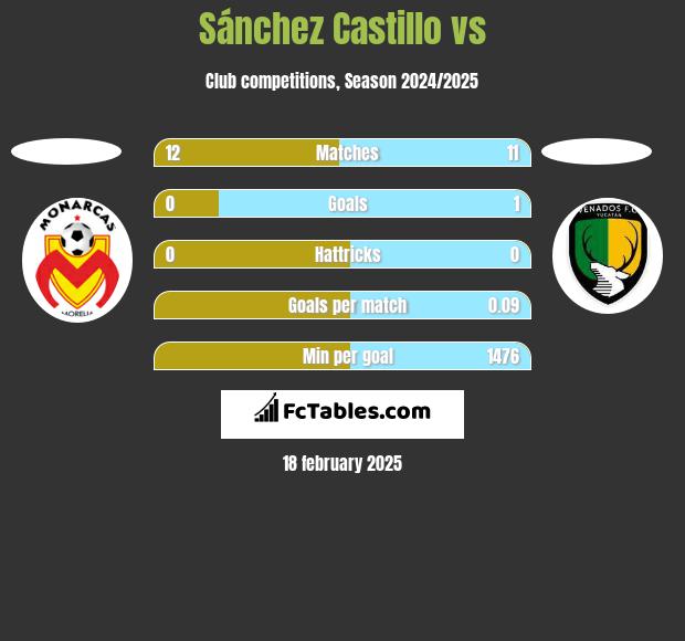 Sánchez Castillo vs  h2h player stats