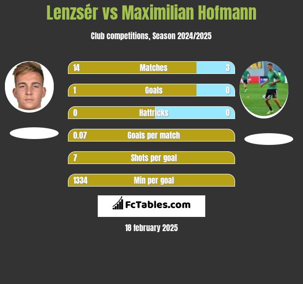 Lenzsér vs Maximilian Hofmann h2h player stats