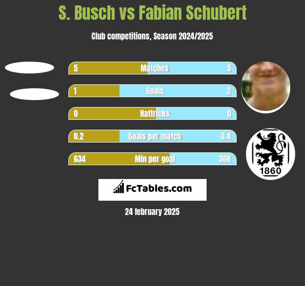 S. Busch vs Fabian Schubert h2h player stats