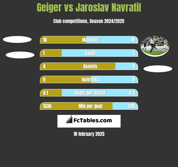 Geiger vs Jaroslav Navratil h2h player stats