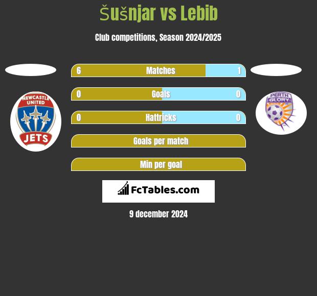 Šušnjar vs Lebib h2h player stats