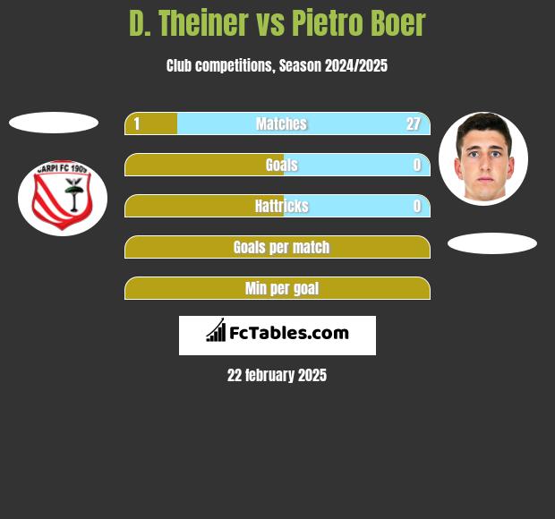 D. Theiner vs Pietro Boer h2h player stats