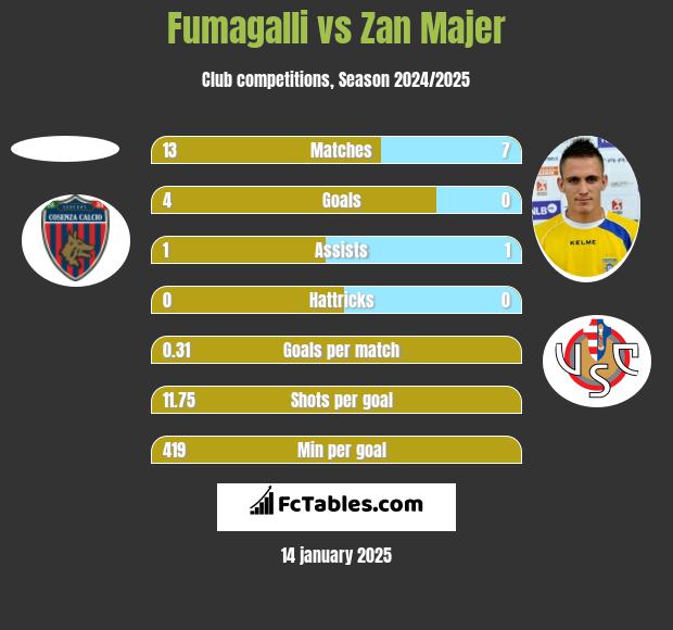 Fumagalli vs Zan Majer h2h player stats