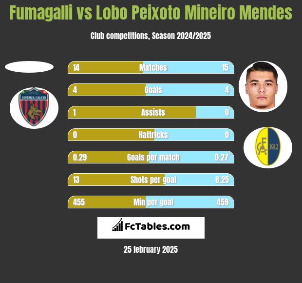 Fumagalli vs Lobo Peixoto Mineiro Mendes h2h player stats