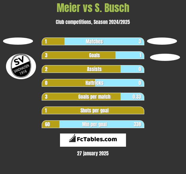 Meier vs S. Busch h2h player stats