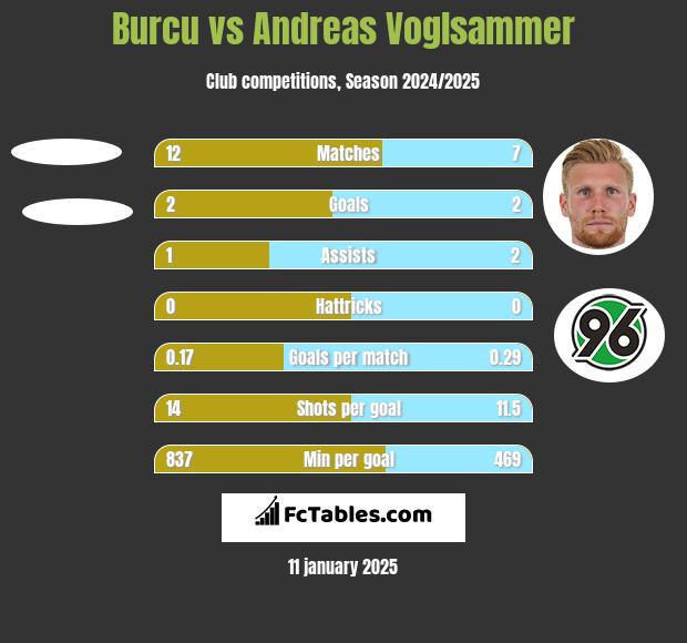 Burcu vs Andreas Voglsammer h2h player stats