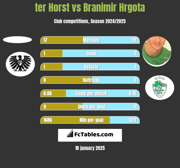 ter Horst vs Branimir Hrgota h2h player stats