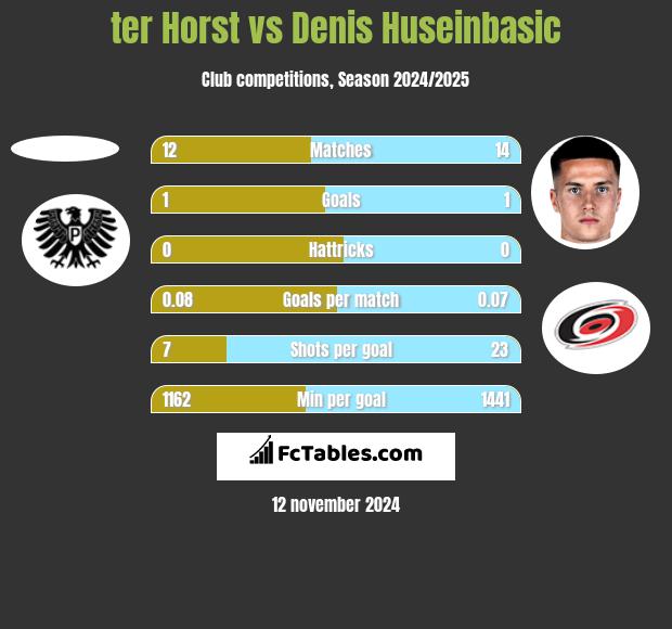 ter Horst vs Denis Huseinbasic h2h player stats