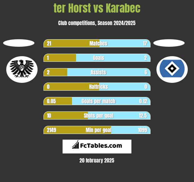 ter Horst vs Karabec h2h player stats