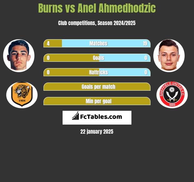 Burns vs Anel Ahmedhodzic h2h player stats