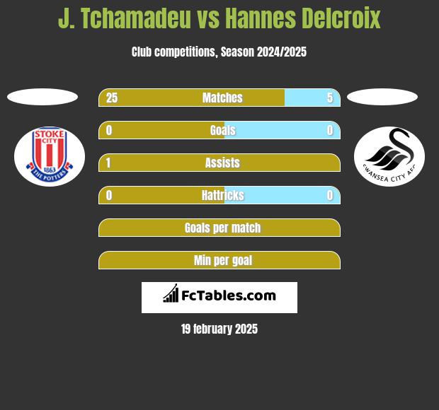 J. Tchamadeu vs Hannes Delcroix h2h player stats