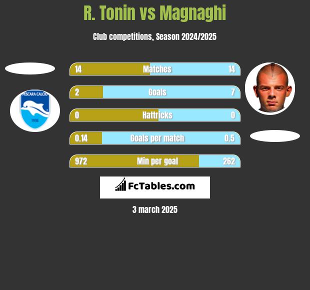 R. Tonin vs Magnaghi h2h player stats