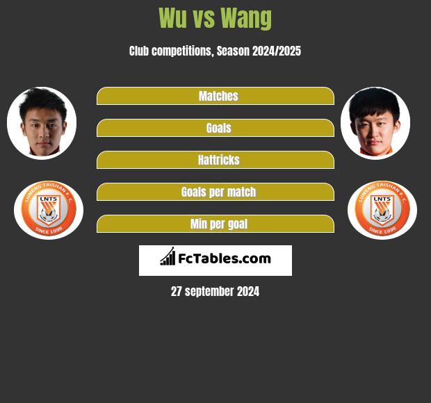 Wu vs Wang h2h player stats