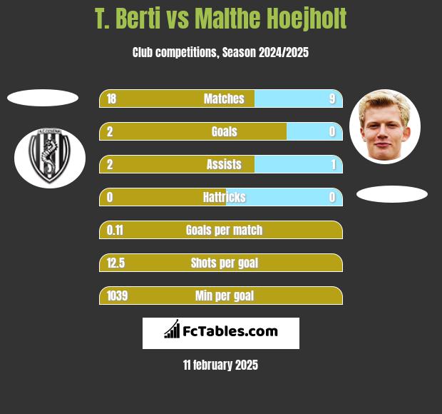 T. Berti vs Malthe Hoejholt h2h player stats