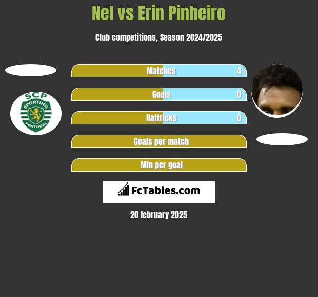 Nel vs Erin Pinheiro h2h player stats