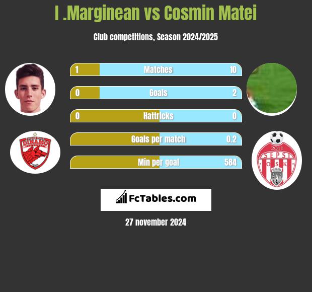 I .Marginean vs Cosmin Matei h2h player stats