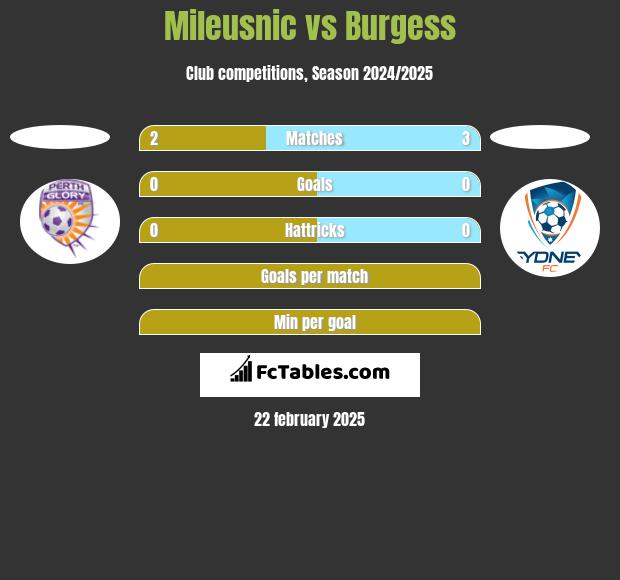 Mileusnic vs Burgess h2h player stats