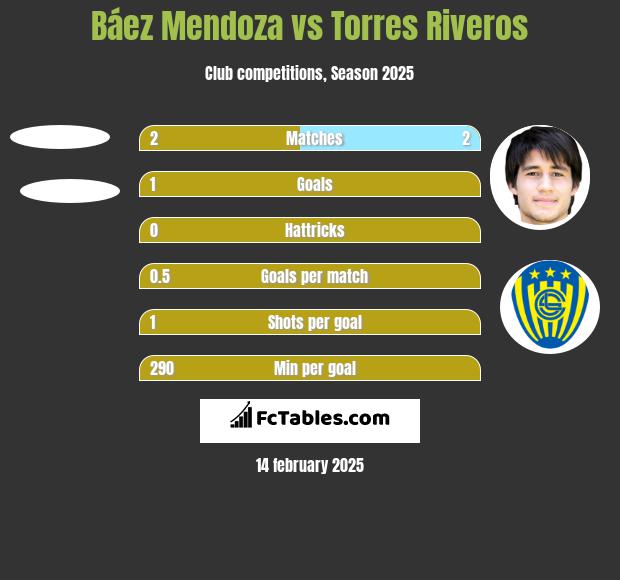 Báez Mendoza vs Torres Riveros h2h player stats