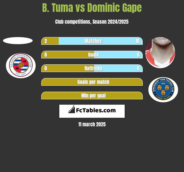 B. Tuma vs Dominic Gape h2h player stats