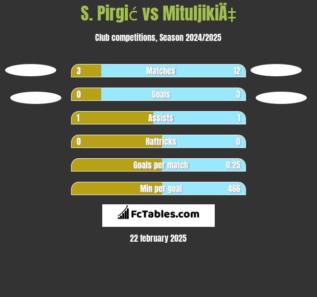 S. Pirgić vs MituljikiÄ‡ h2h player stats