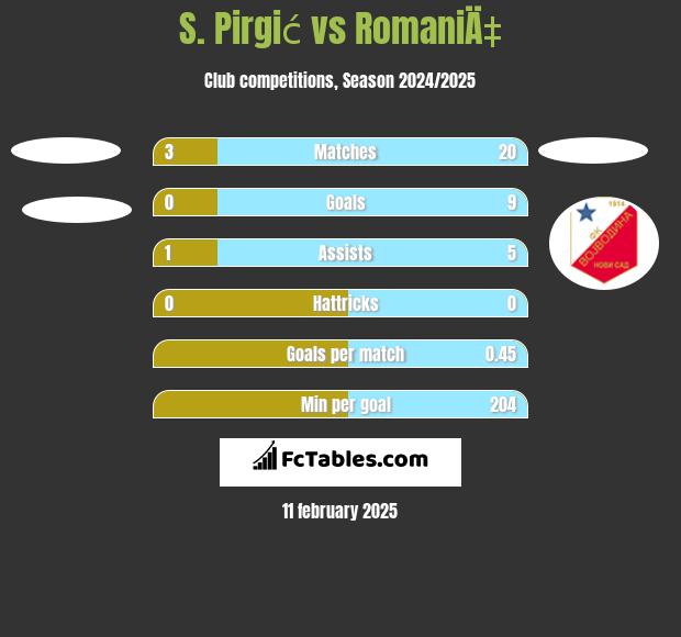 S. Pirgić vs RomaniÄ‡ h2h player stats