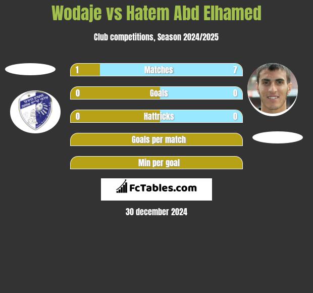 Wodaje vs Hatem Abd Elhamed h2h player stats