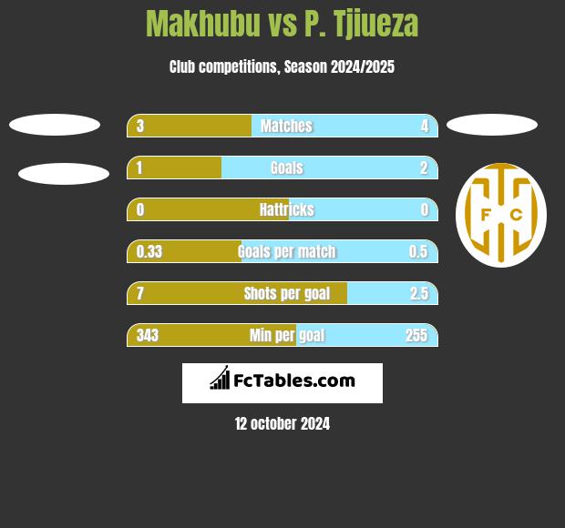 Makhubu vs P. Tjiueza h2h player stats