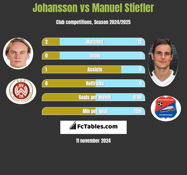 Johansson vs Manuel Stiefler h2h player stats