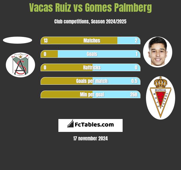 Vacas Ruiz vs Gomes Palmberg h2h player stats