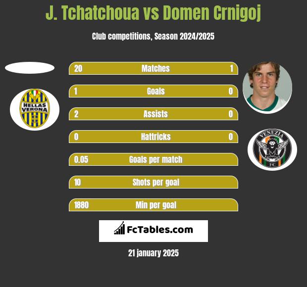 J. Tchatchoua vs Domen Crnigoj h2h player stats