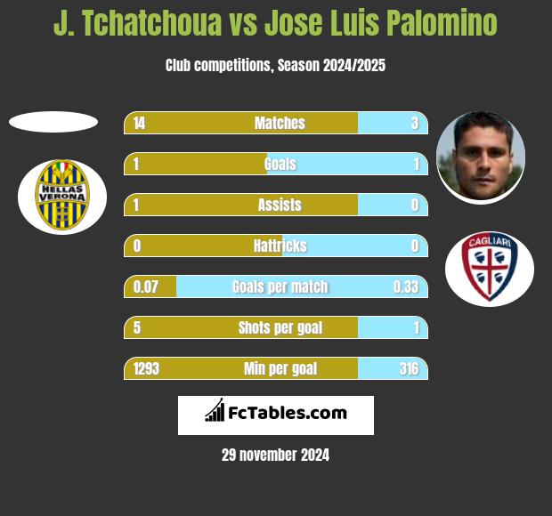 J. Tchatchoua vs Jose Luis Palomino h2h player stats