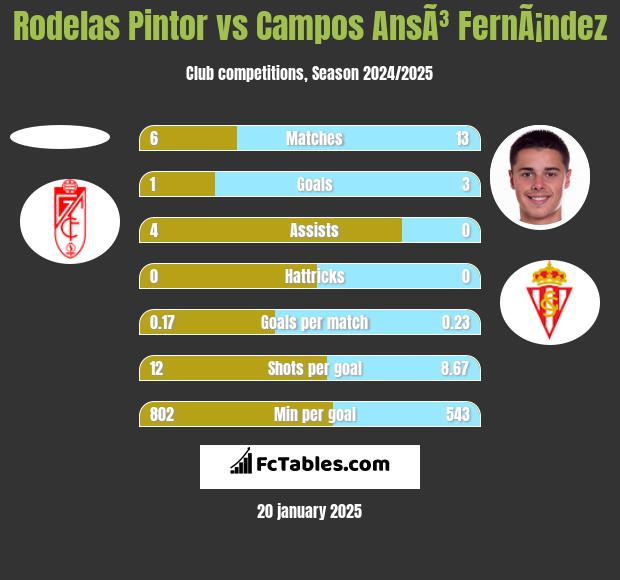 Rodelas Pintor vs Campos AnsÃ³ FernÃ¡ndez h2h player stats