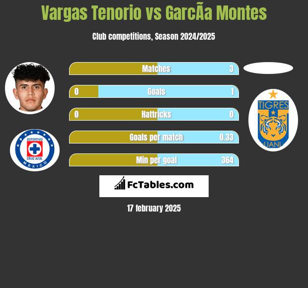 Vargas Tenorio vs GarcÃ­a Montes h2h player stats