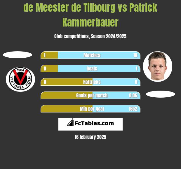 de Meester de Tilbourg vs Patrick Kammerbauer h2h player stats