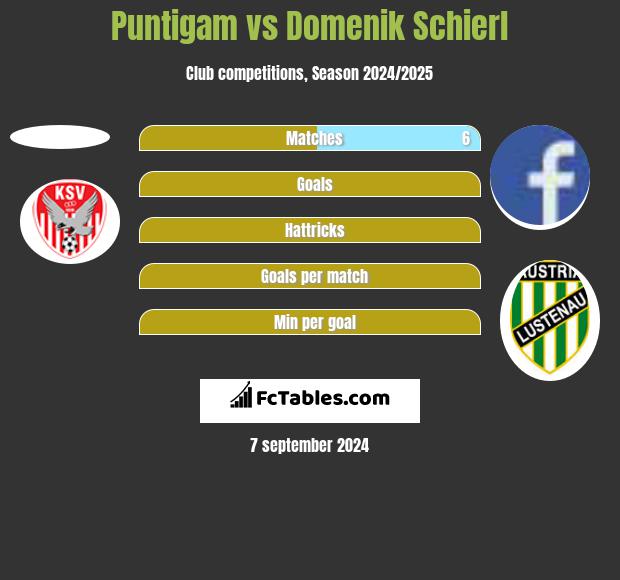 Puntigam vs Domenik Schierl h2h player stats