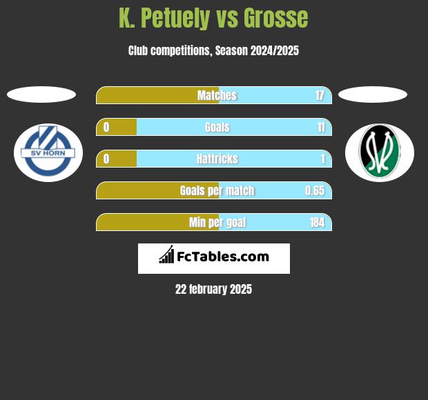 K. Petuely vs Grosse h2h player stats