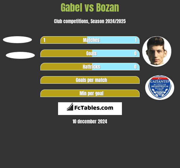 Gabel vs Bozan h2h player stats